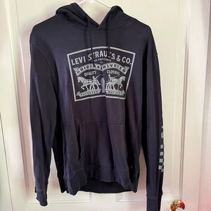 Levi's Men's Charcoal Hoodie with Graphic Print